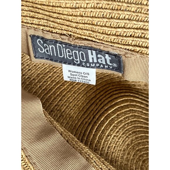 San Diego Hat Company Women’s Straw Cloche Hat Brown Chain Trim One Size - Picture 4 of 6